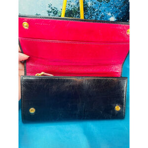 Miu Miu Wallet Black and Pink Leather Snap Closure EUC Stunning